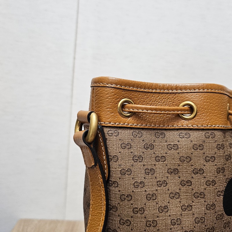 [聯名停產好物❣️甜價出] Gucci 老花米老鼠Disney束口斜背水桶包-7