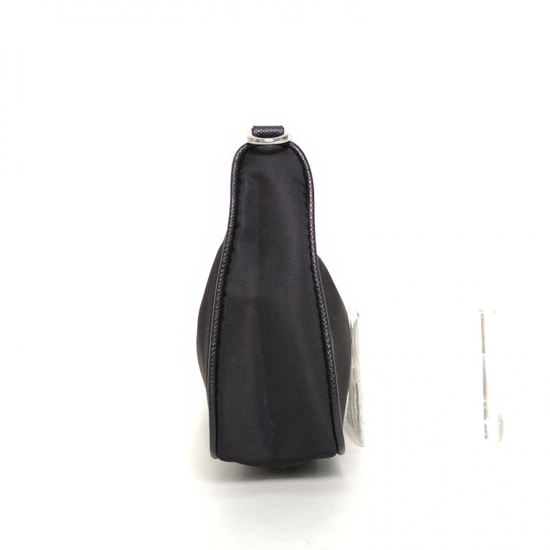 PRADA 黑色尼龍Hobo腋下包鏈條細肩帶超mini肩背包-1