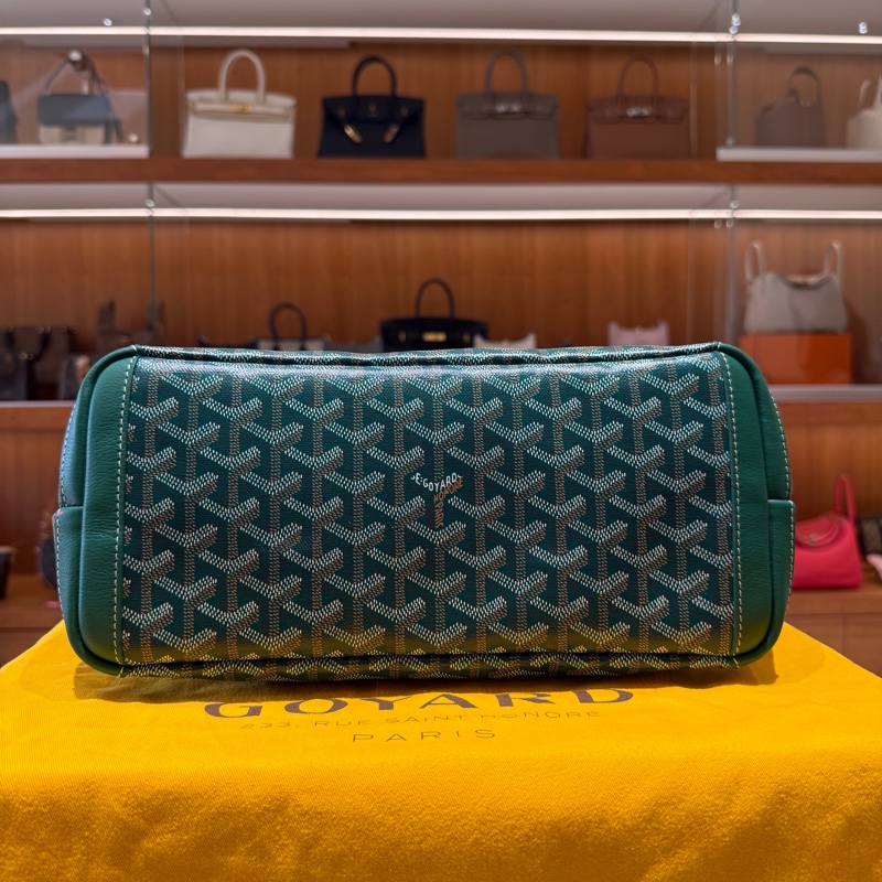 【Goyard 經典升級版托特｜日用輕奢首選】Artois PM 手提包｜翡翠綠 經典老花防潑水帆布-2