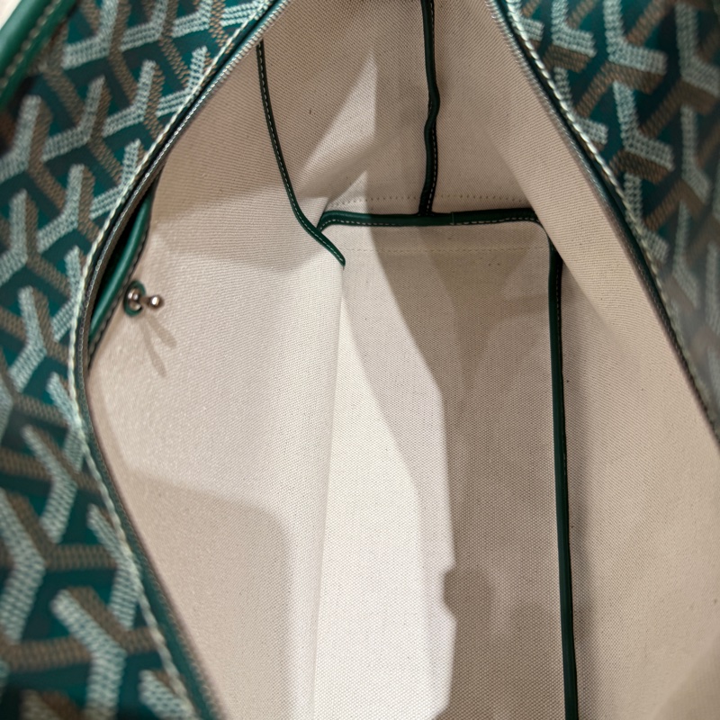 【Goyard 經典升級版托特｜日用輕奢首選】Artois PM 手提包｜翡翠綠 經典老花防潑水帆布-4