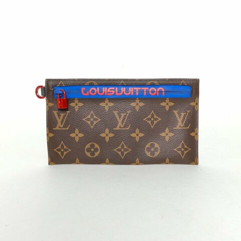 LOUIS VUITTON 老花PVC2018Ribbon系列三合一零錢包手包肩背包