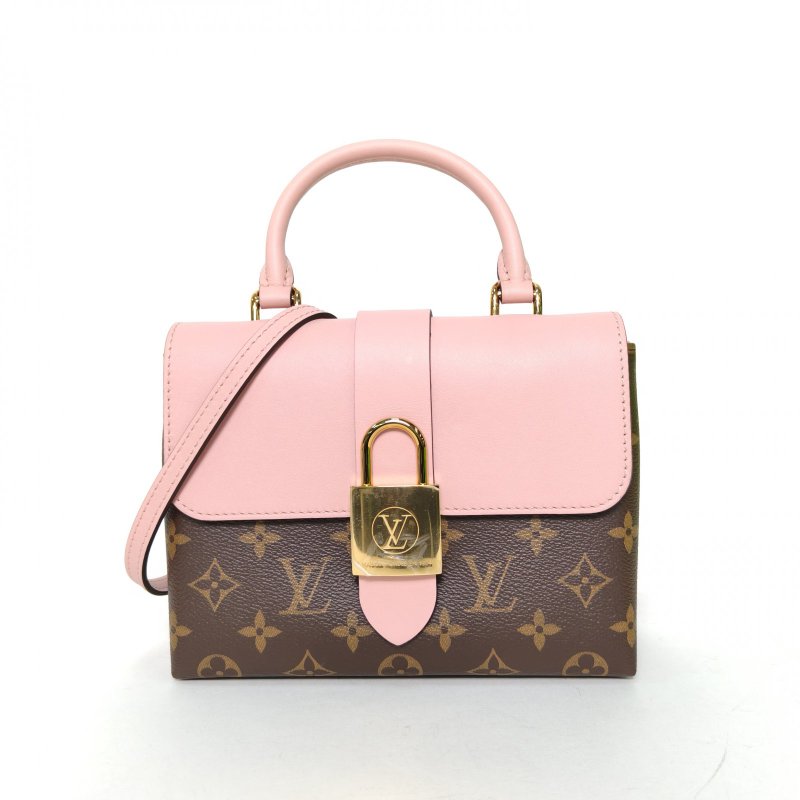 LOUIS VUITTON LockyBB鎖頭包粉色PVC金扣2020肩背包-0