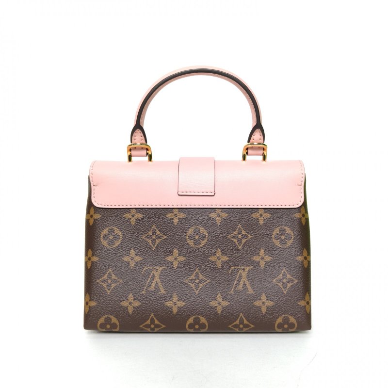 LOUIS VUITTON LockyBB鎖頭包粉色PVC金扣2020肩背包-2