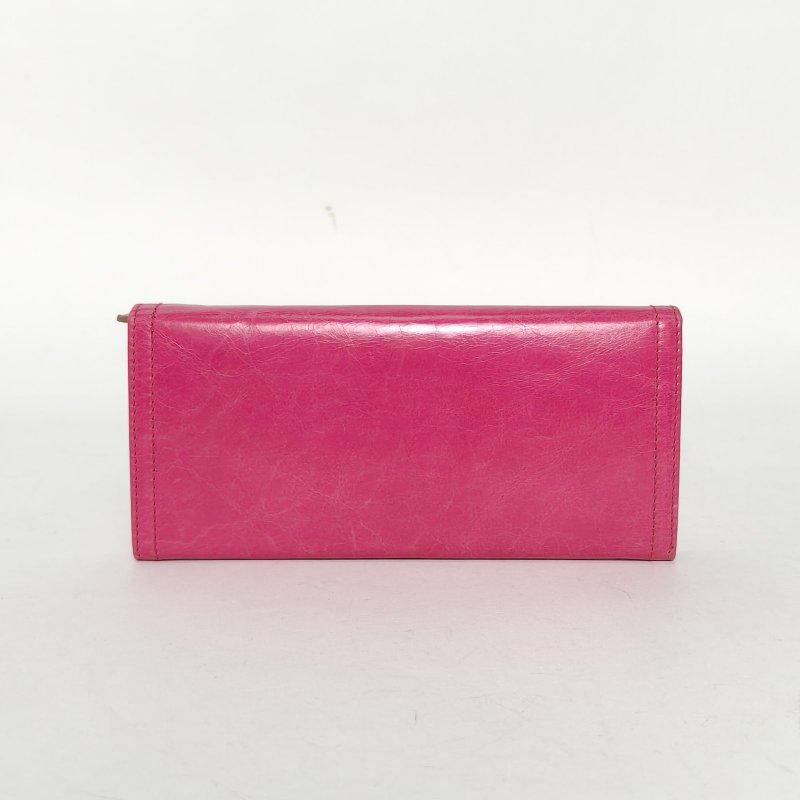 PRADA 玫紅牛皮錢包肩背包-2