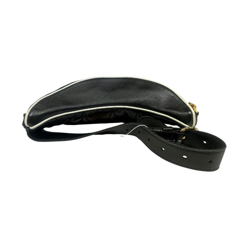 【美收精品】MIUMIU黑綠色皮革腰包 4-610-4