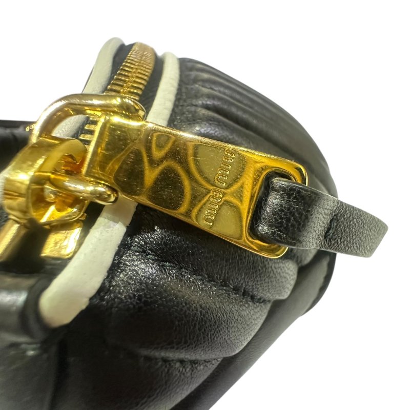 【美收精品】MIUMIU黑綠色皮革腰包 4-610-9