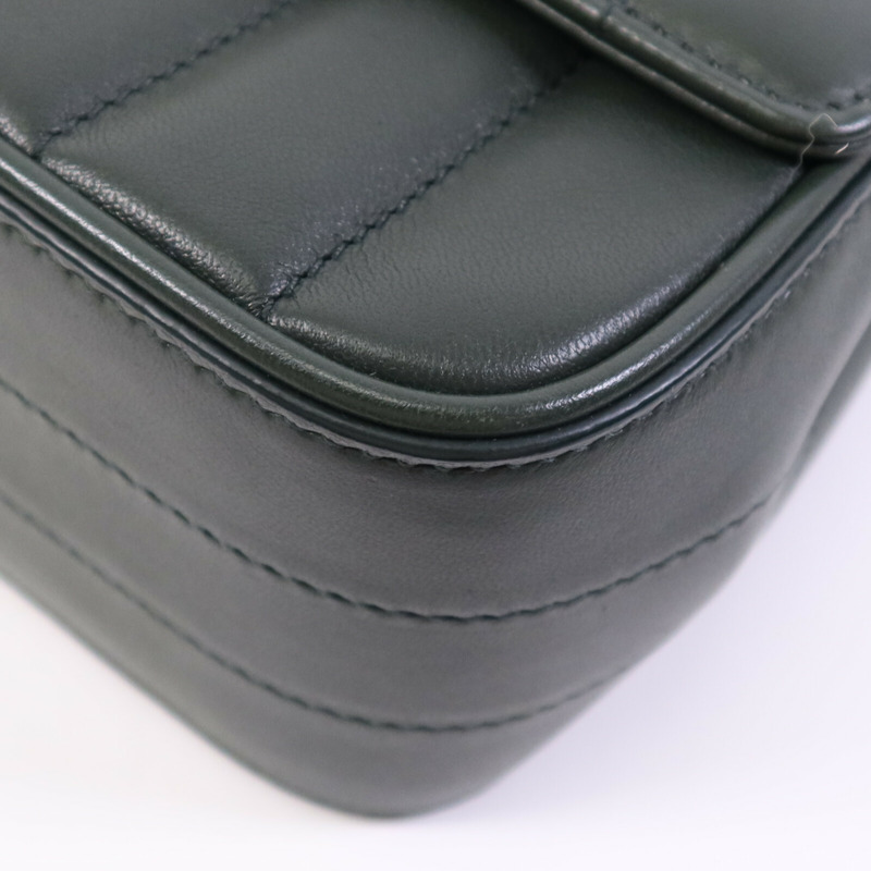 YVES SAINT LAURENT 羊皮皮革Vicky金扣鏈帶肩背袋-9