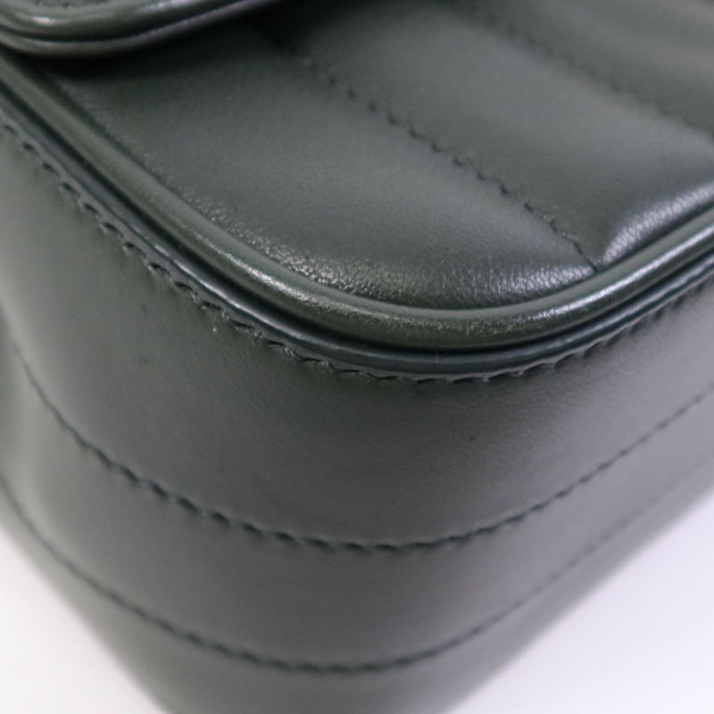 YVES SAINT LAURENT 羊皮皮革Vicky金扣鏈帶肩背袋-10