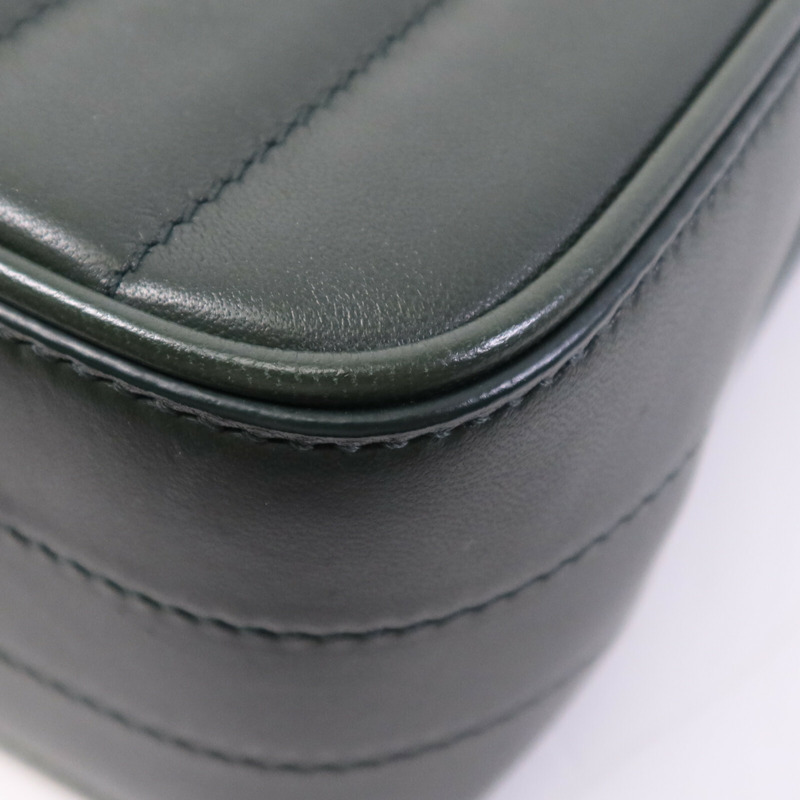 YVES SAINT LAURENT 羊皮皮革Vicky金扣鏈帶肩背袋-11