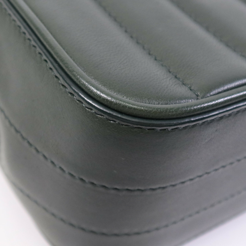 YVES SAINT LAURENT 羊皮皮革Vicky金扣鏈帶肩背袋-12