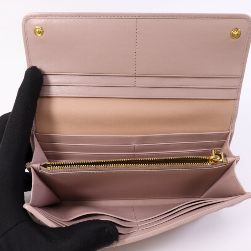 Miu Miu 羊皮皮革Wallet金扣長錢包-5