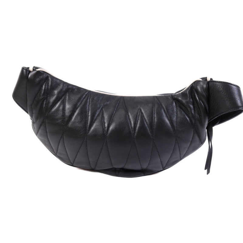 Miu Miu 牛皮皮革Rider Waist Bag金扣腰包-1