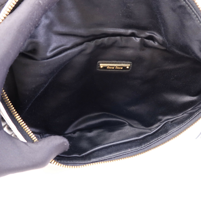 Miu Miu 牛皮皮革Rider Waist Bag金扣腰包-4