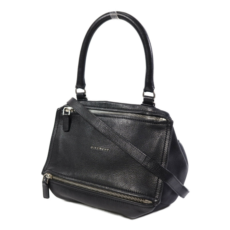 GIVENCHY 山羊皮皮革Pandora銀扣肩背袋-2