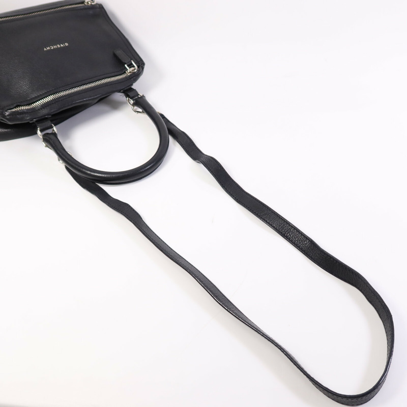 GIVENCHY 山羊皮皮革Pandora銀扣肩背袋-5