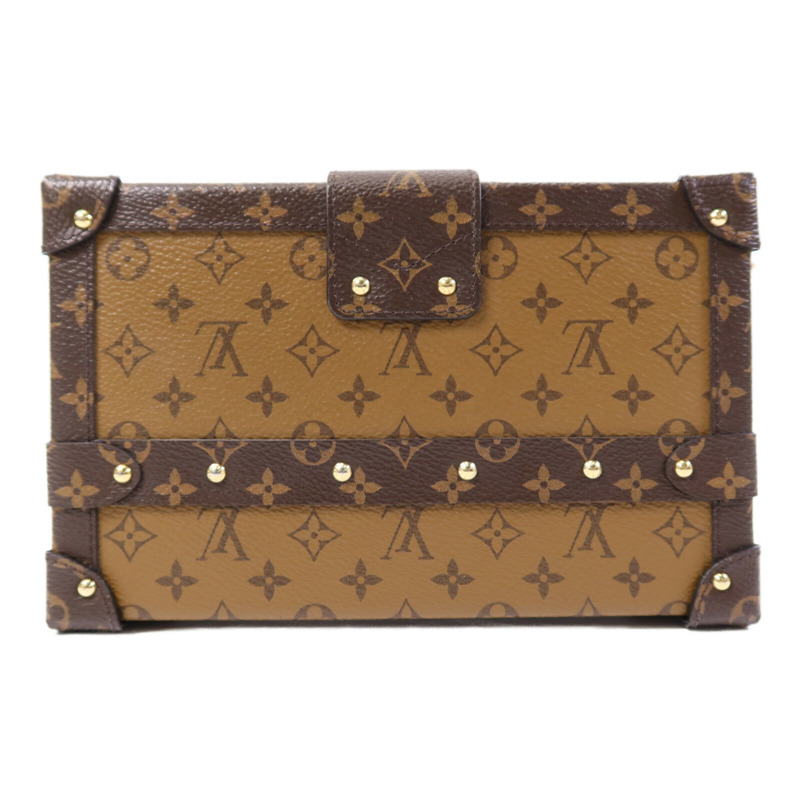 LOUIS VUITTON Monogram Reverse Petite Malle金扣肩背袋-1