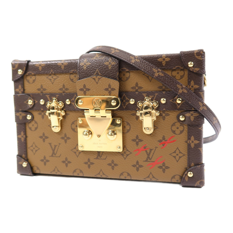 LOUIS VUITTON Monogram Reverse Petite Malle金扣肩背袋-2