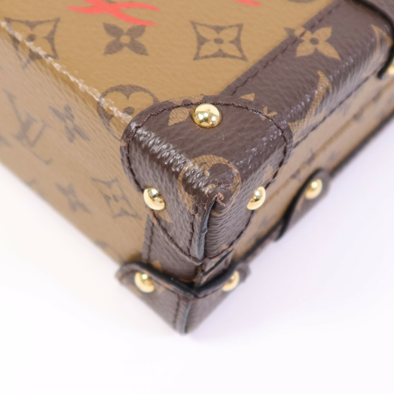 LOUIS VUITTON Monogram Reverse Petite Malle金扣肩背袋-4