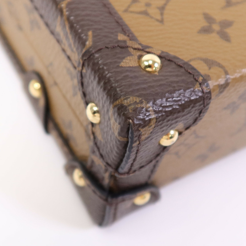 LOUIS VUITTON Monogram Reverse Petite Malle金扣肩背袋-5