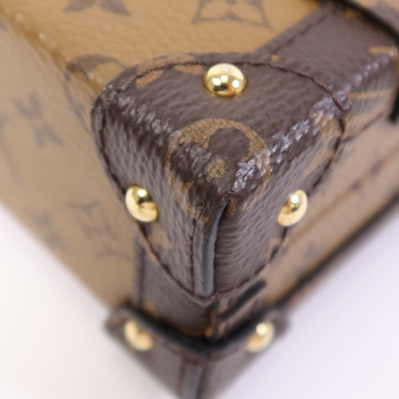 LOUIS VUITTON Monogram Reverse Petite Malle金扣肩背袋-6