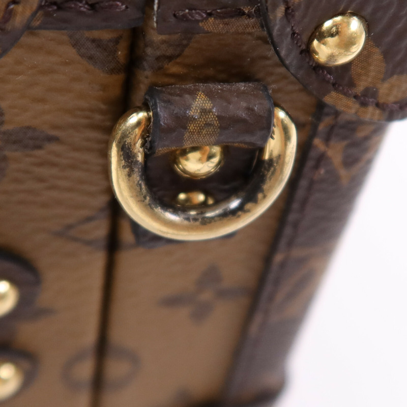 LOUIS VUITTON Monogram Reverse Petite Malle金扣肩背袋-8