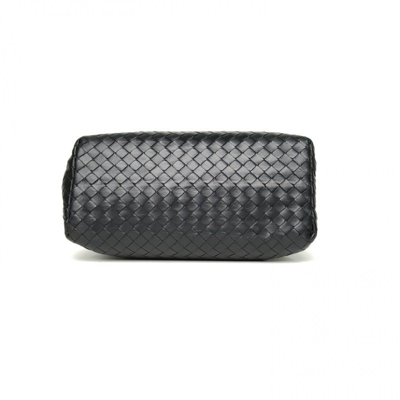 BOTTEGA VENETA ROMA羅馬包Mini26黑色牛皮鎢鋼扣肩背包-4
