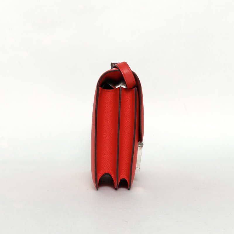 HERMES Constance康康19S3心紅色Epsom皮D刻琺瑯扣肩背包-1