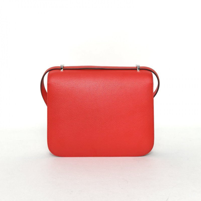 HERMES Constance康康19S3心紅色Epsom皮D刻琺瑯扣肩背包-2
