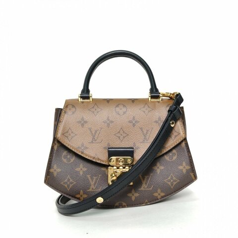 LOUIS VUITTON Tilsitt扇形扇子包拼色PVC金扣晶片老花肩背包