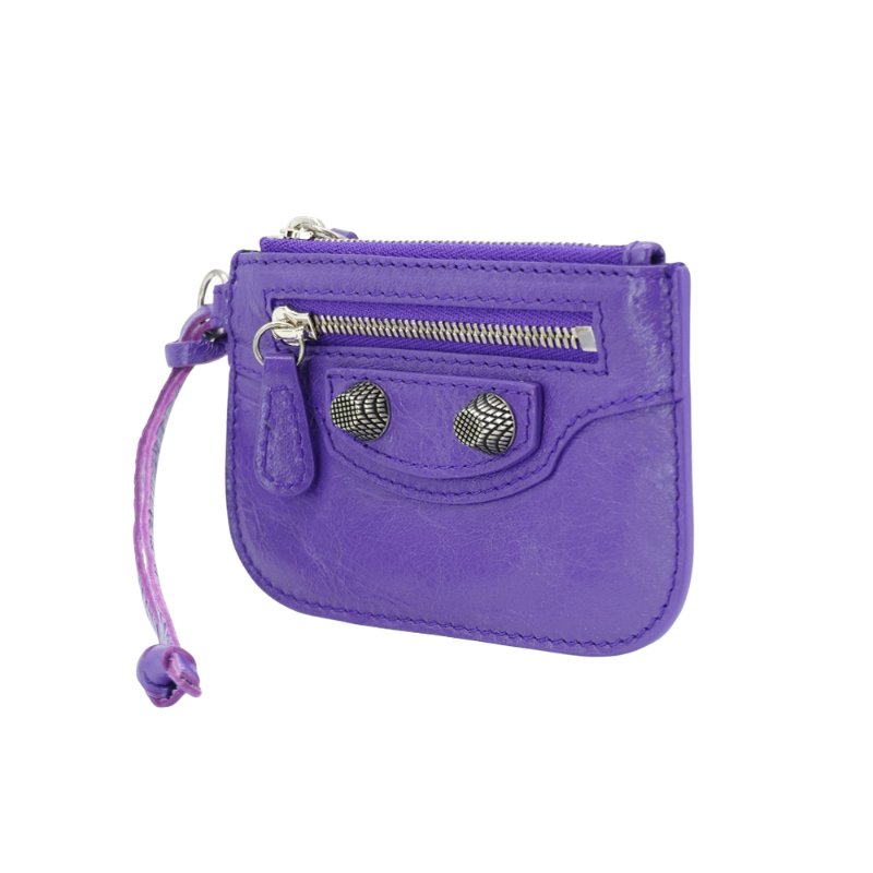 Balenciaga Le Cagole 小羊皮鉚釘拉鍊零錢包-1