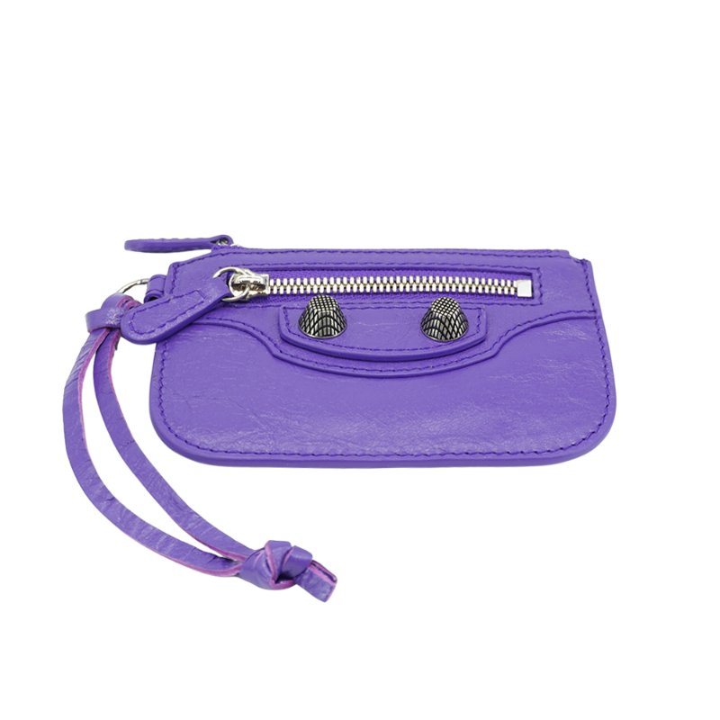 Balenciaga Le Cagole 小羊皮鉚釘拉鍊零錢包-3