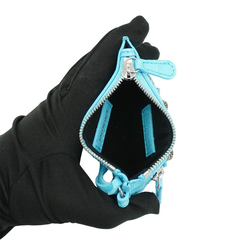 Balenciaga Le Cagole 小羊皮鉚釘拉鍊零錢包-4