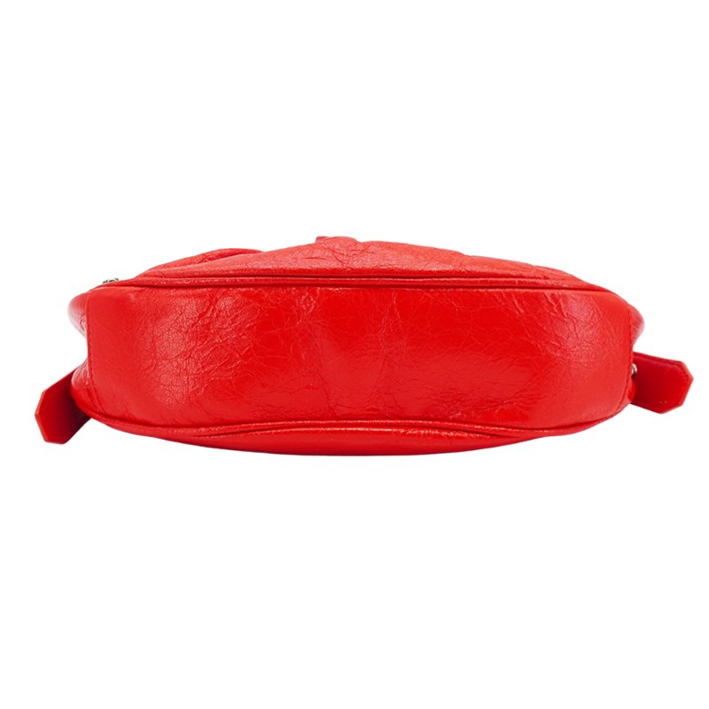 Balenciaga Le Cagole Mini 鞣製羊皮彎月二用包(695814-桃紅)-3