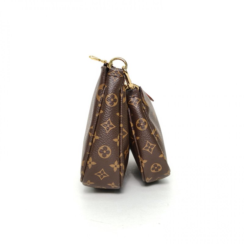 LOUIS VUITTON MultiPochetteAccessoires五合一粉肩帶老花PVC2019肩背包-1