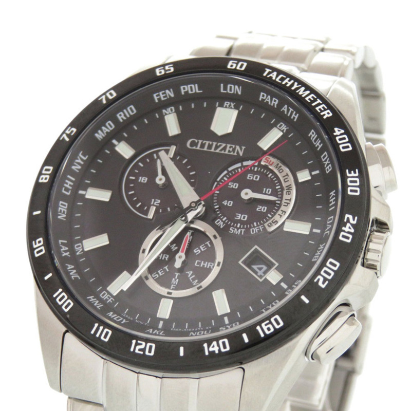全新西鐵城 (Citizen) CB5874-90E 不鏽鋼黑色太陽能光動電波腕錶，附錶盤，1918 年款-2