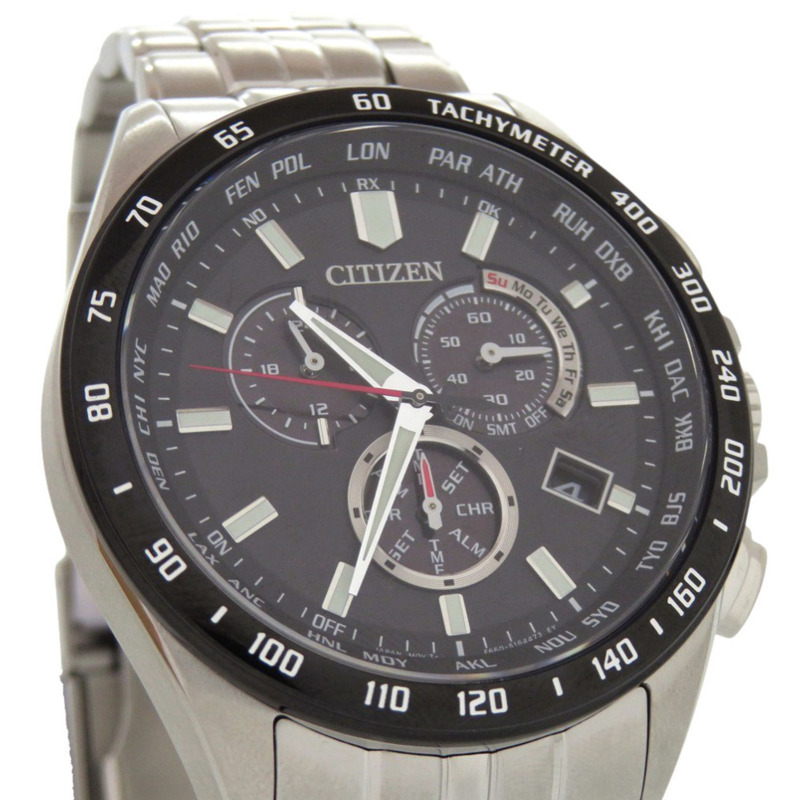 全新西鐵城 (Citizen) CB5874-90E 不鏽鋼黑色太陽能光動電波腕錶，附錶盤，1918 年款-3