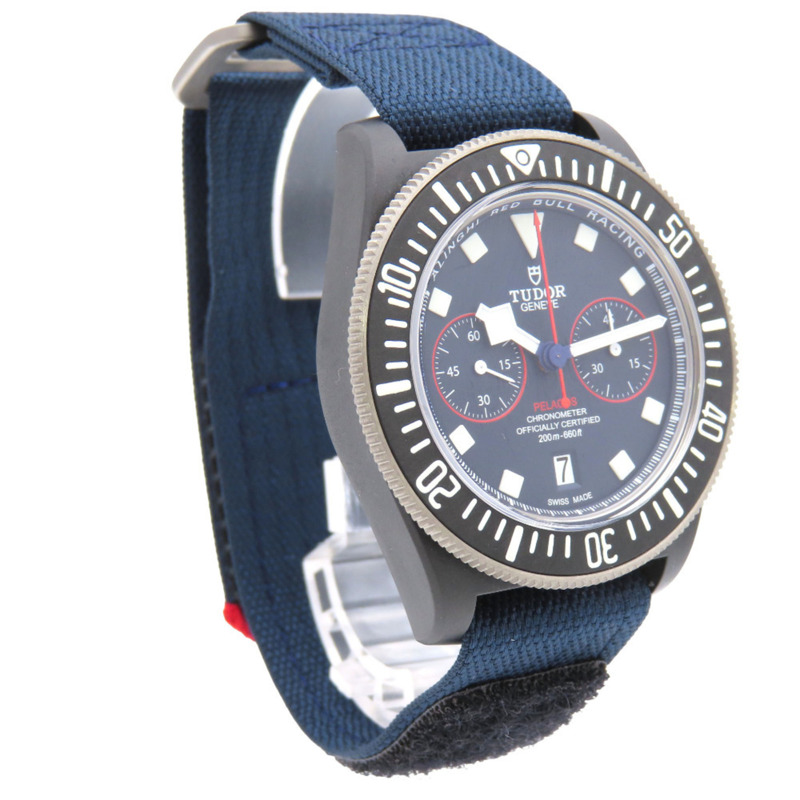 近全新 Tudor Pelagos FXD 紅牛車隊 25807KN 自動腕錶，碳/鈦金屬錶殼，藍色錶盤，1921 年款-3