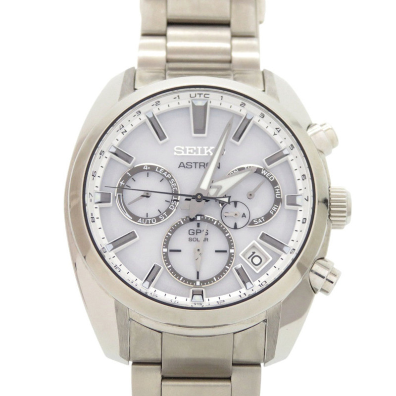 精工 Astron SBXC047 5X53-0AJ0 白色不鏽鋼錶盤 GPS 太陽能電波表 0220-0