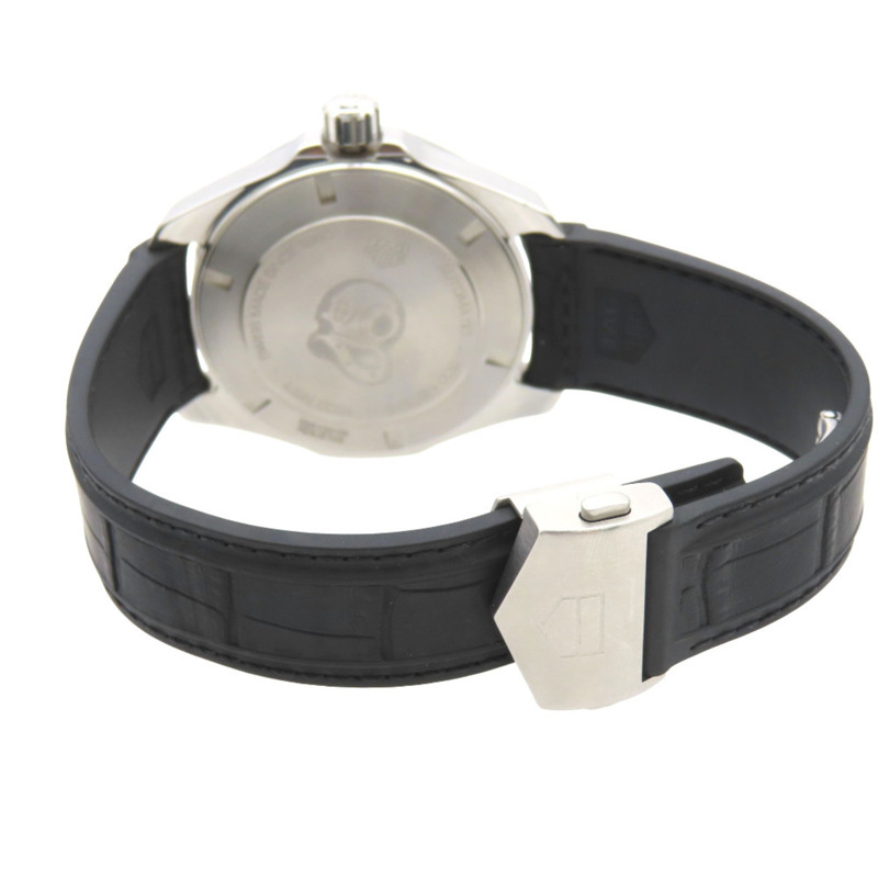 TAG Heuer Aquaracer WAY201N 自動機械腕錶，不鏽鋼/橡膠錶帶，黑色錶盤，0223-4
