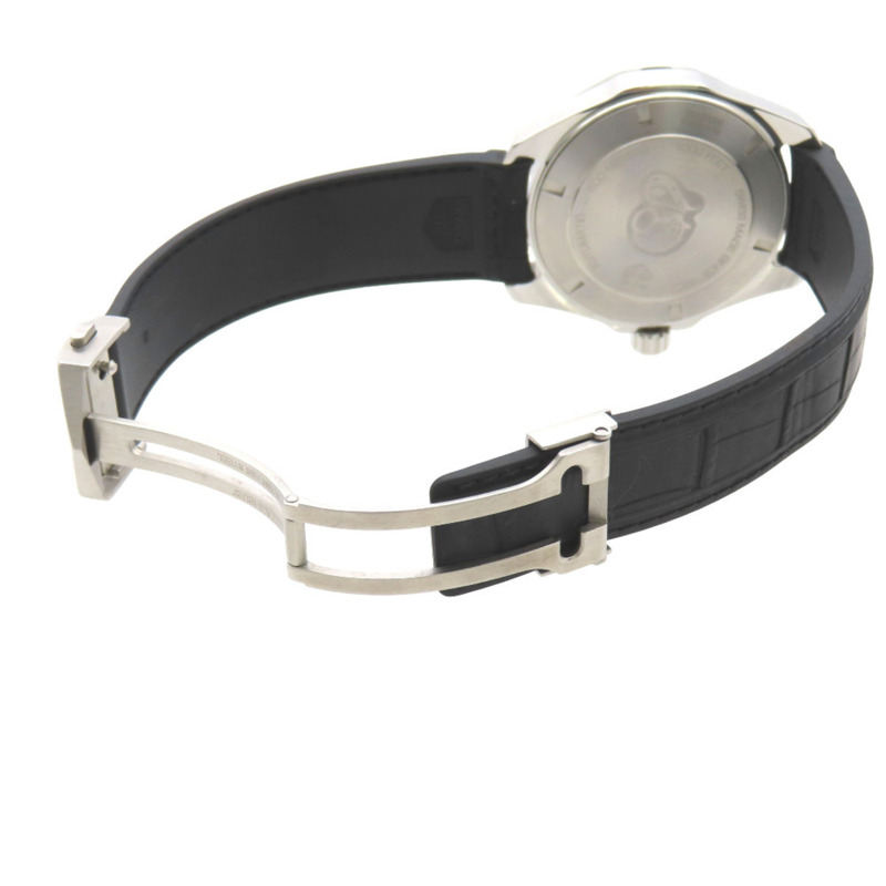 TAG Heuer Aquaracer WAY201N 自動機械腕錶，不鏽鋼/橡膠錶帶，黑色錶盤，0223-5