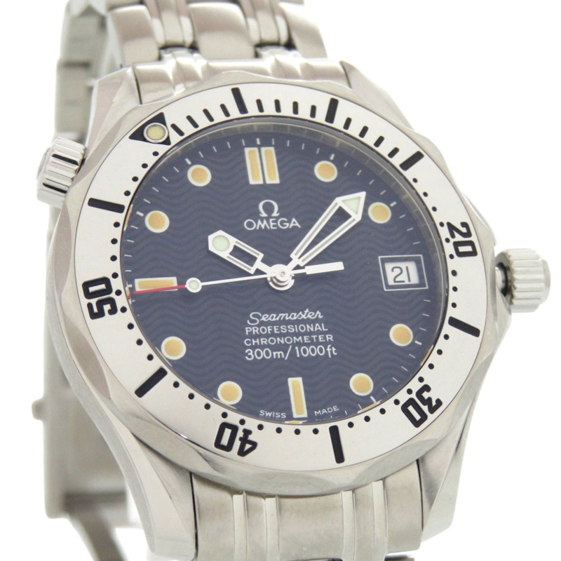 歐米茄海馬系列專業300公尺天文台認證腕錶2552.80不鏽鋼海軍自動腕錶1923-2