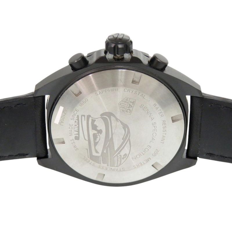 TAG Heuer Formula 1 Ayrton Senna 特別版 CAZ101AJ 不鏽鋼皮革灰石英錶 0224-5