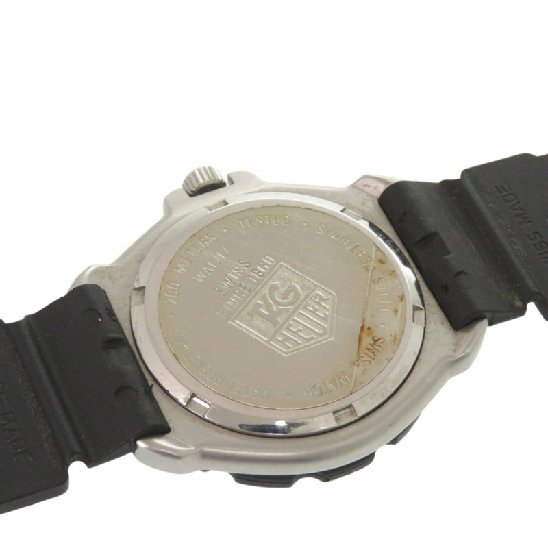 泰格豪雅一級方程式WA1217不鏽鋼橡膠錶帶腕錶，黑色和粉紅色錶盤，石英機芯，1922年-5