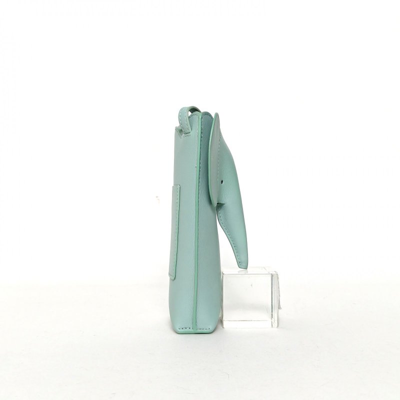 LOEWE ElephantPocketLogo小象手機包綠色牛皮肩背包-1