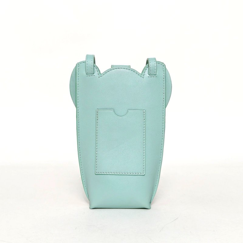 LOEWE ElephantPocketLogo小象手機包綠色牛皮肩背包-2