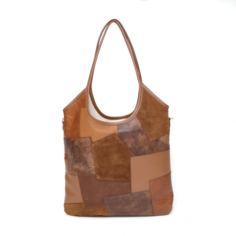 MIU MIU IVYTote托特包棕色牛皮/羊皮/麂皮金扣肩背包-2