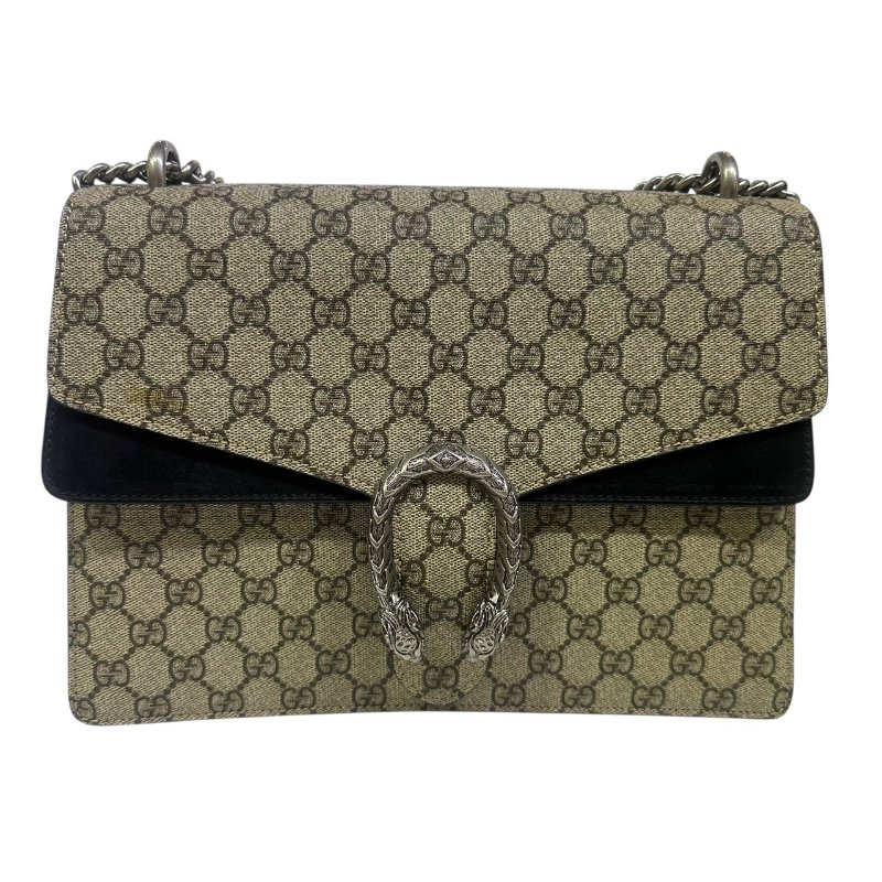 【美收精品】GUCCI茶色酒神大肩背包 4-572-0