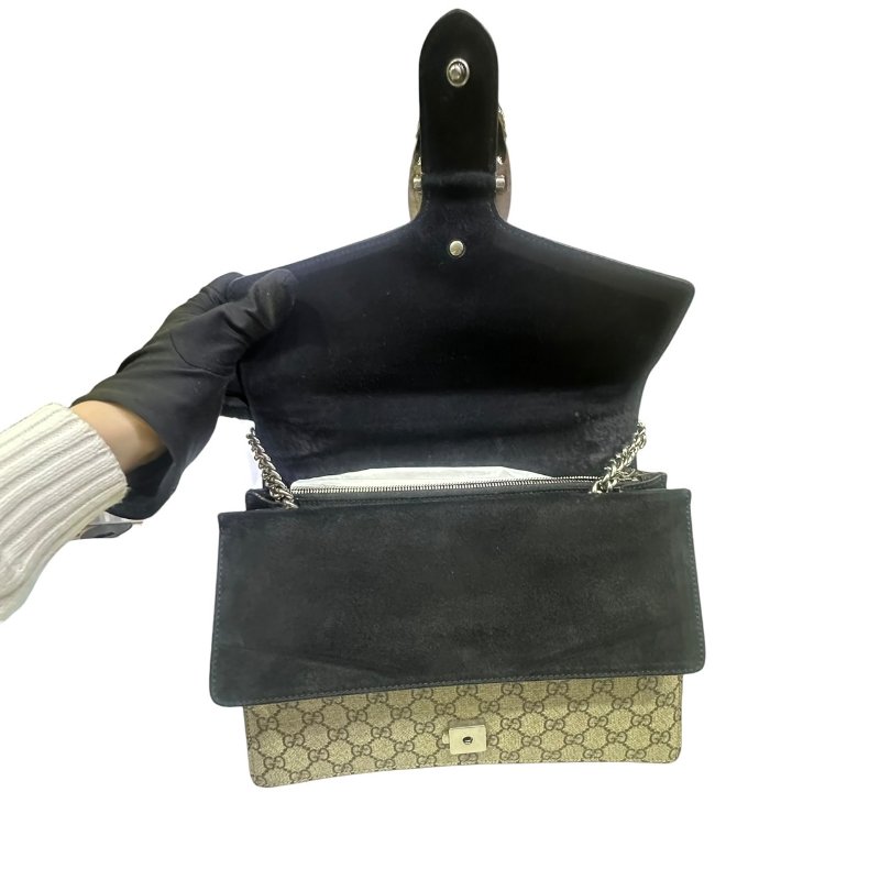 【美收精品】GUCCI茶色酒神大肩背包 4-572-15