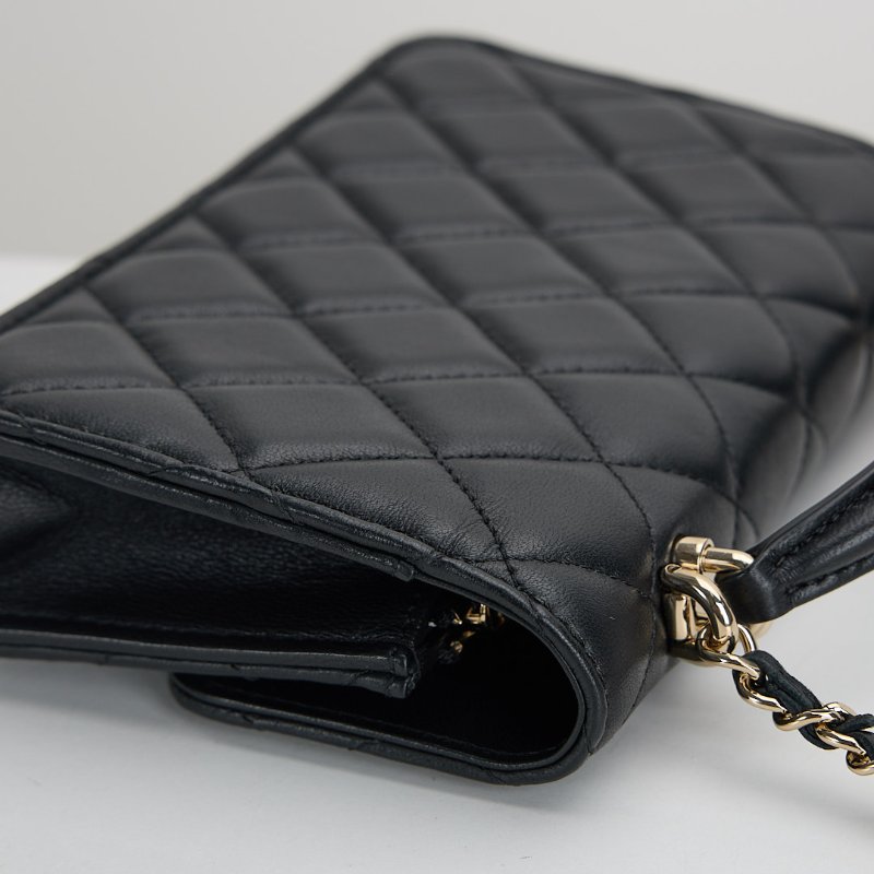 二手Chanel cf mini handle woc/黑金-7