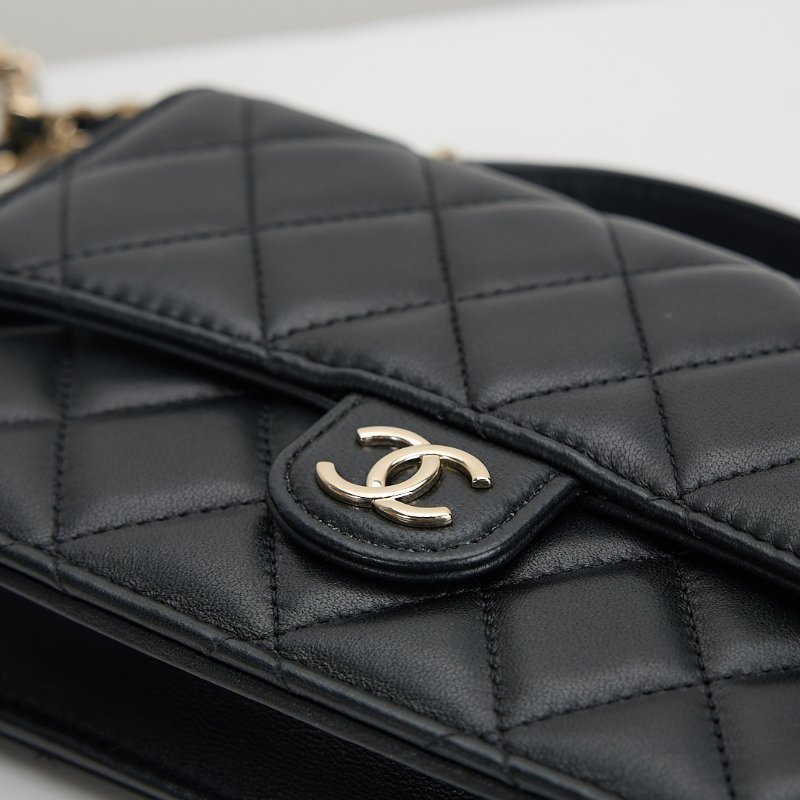 二手Chanel cf mini handle woc/黑金-8